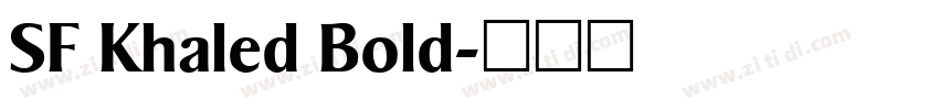 SF Khaled Bold字体转换